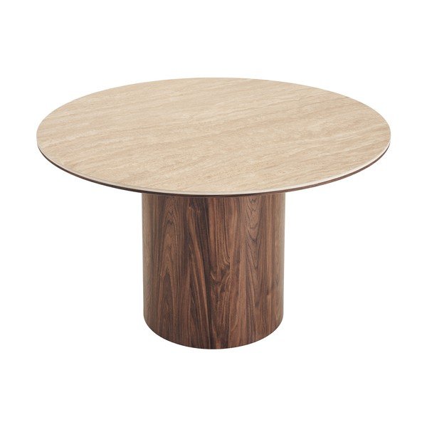 Okrugao blagovaonski stol s keramičkom daskom ø 120 cm Delphi – House Nordic-image-3