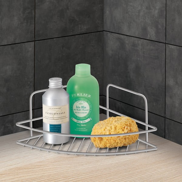 Željezna kupaonska polica u sjajno srebrnoj boji Luxy – Metaltex-image-1