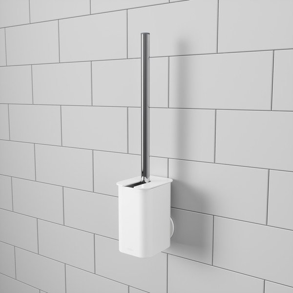 Bijela samodržća plastična WC četka Flex - Umbra-image-1