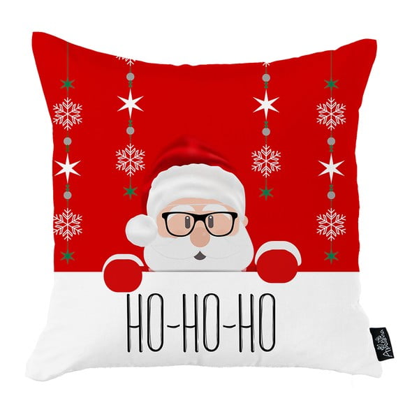 Mike &amp; Co. crvena božićna navlaka za jastuk NEW YORK Honey Christmas Santa Claus Ho-Ho-Ho, 45 x 45 cm
