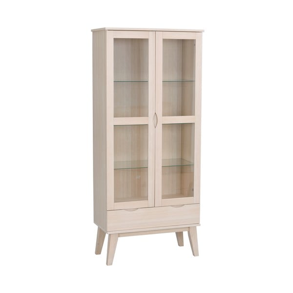 Vitrina od hrastovine u prirodnoj boji 82x185 cm Filippa - Rowico-image-2