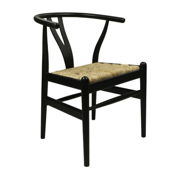 Crna blagovaonska stolica od mahagonija Wishbone - HSM collection-image-2