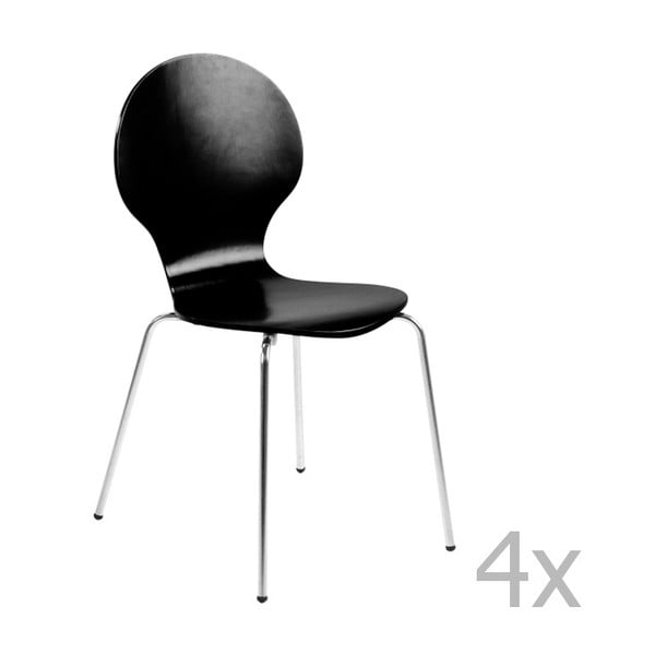 Set od 4 crne blagovaonske stolice Actona Marcus