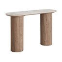 Bež/u prirodnoj boji pomoćni stol s pločom stola u mramornom dekoru 40x120 cm Athens – House Nordic