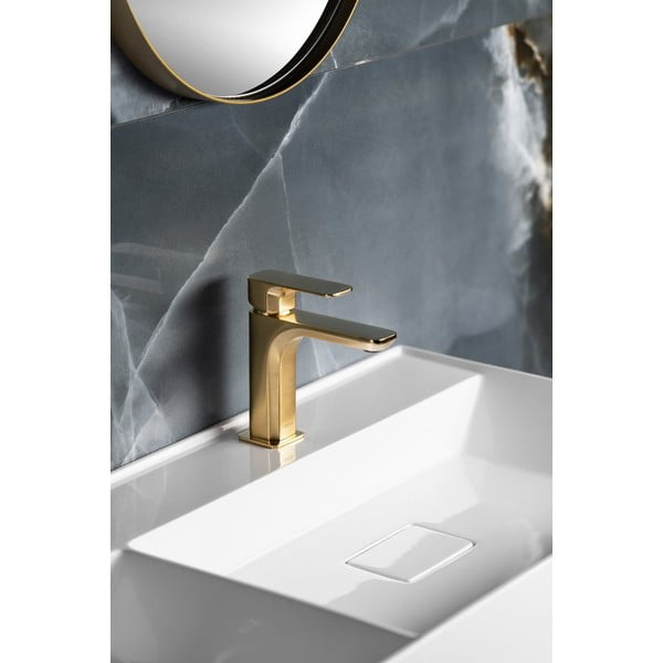 Stojeća slavina za umivaonik u zlatnoj boji Spy – Sapho-image-1