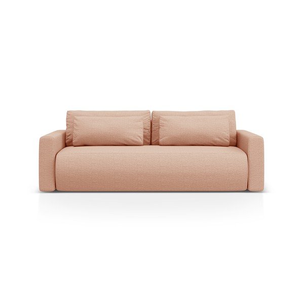 Ružičasta sklopiva/s prostorom za odlaganje sofa 238 cm Belfast – Cosmopolitan Design