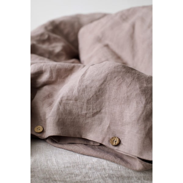 Ljubičasta lanena navlaka za poplun Linen Tales, 200 x 220 cm-image-1