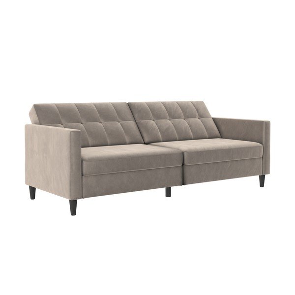 Bež baršunasti sofa 203 cm Hartford – Støraa-image-1