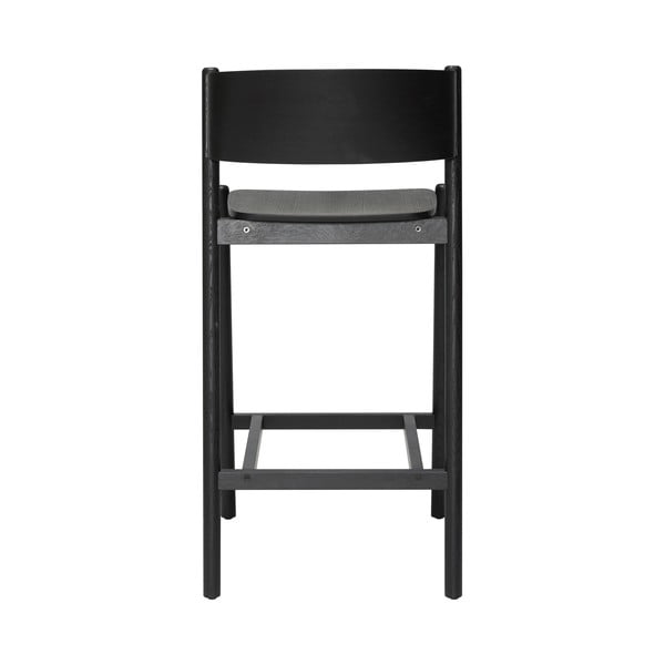 Crna barska stolica u dekoru hrasta (visine sjedala 75 cm) Oblique – Hübsch-image-3