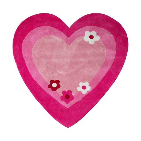 Ružičasti dječji tepih 100x100 cm Love Heart – Premier Housewares