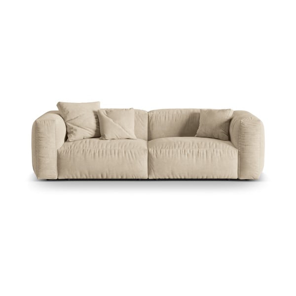 Bež baršunasti sofa 240 cm Martina – Micadoni 