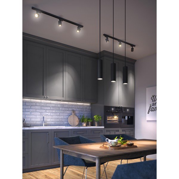 Crna viseća svjetiljka s metalnim sjenilom Tresos II – GTV-image-1