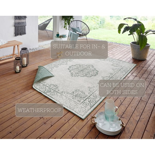 Zeleno-krem vanjski tepih NORTHRUGS Cebu, 120 x 170 cm-image-4