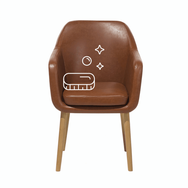 Čišćenje stolica s naslonom i naslonima za ruke od kože, mokro dubinsko čišćenje + njega kože