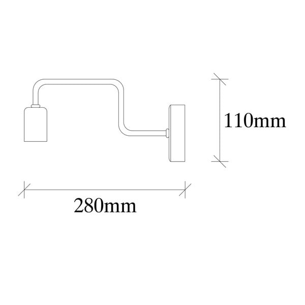 Crna metalna zidna svjetiljka Opviq lights Isidora-image-3