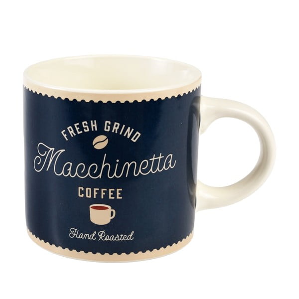 Tamno plava/krem keramička šalica 350 ml Macchinetta – Rex London-image-2