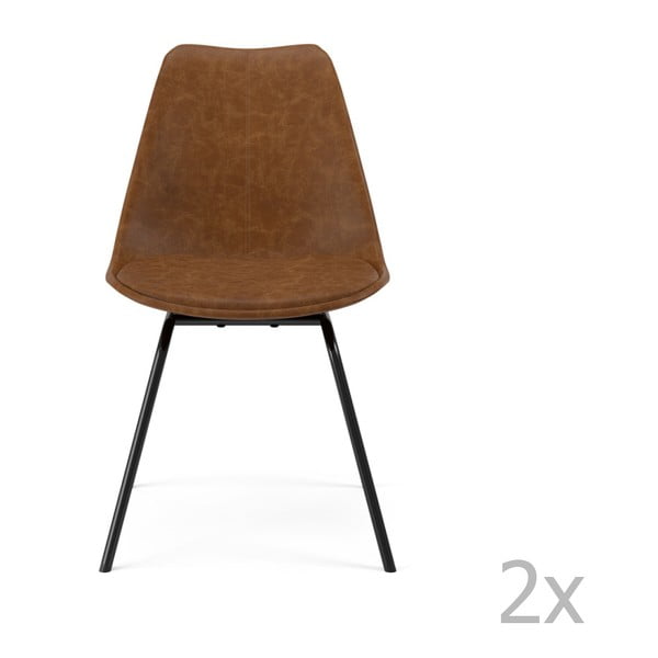Set od 2 smeđe blagovaonske stolice Tenzo Gina Triangle