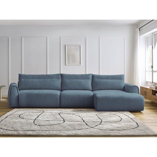 Plava kutna garnitura Aden – Bobochic Paris-image-1