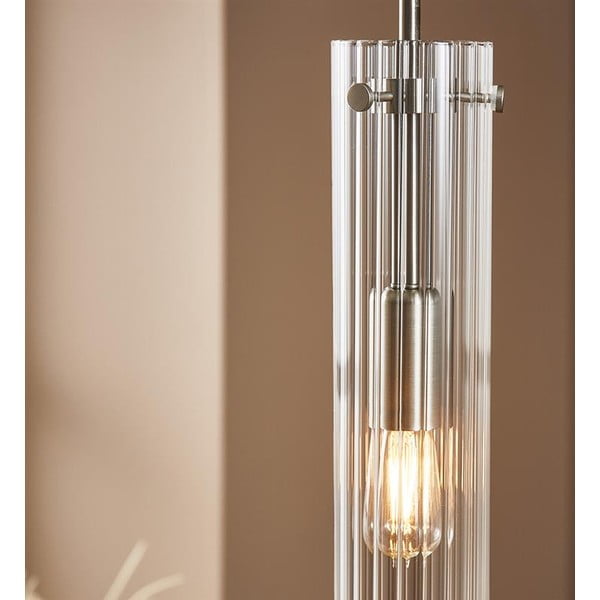 Viseća svjetiljka u srebrnoj boji sa staklenim sjenilom Tubo – Markslöjd-image-3