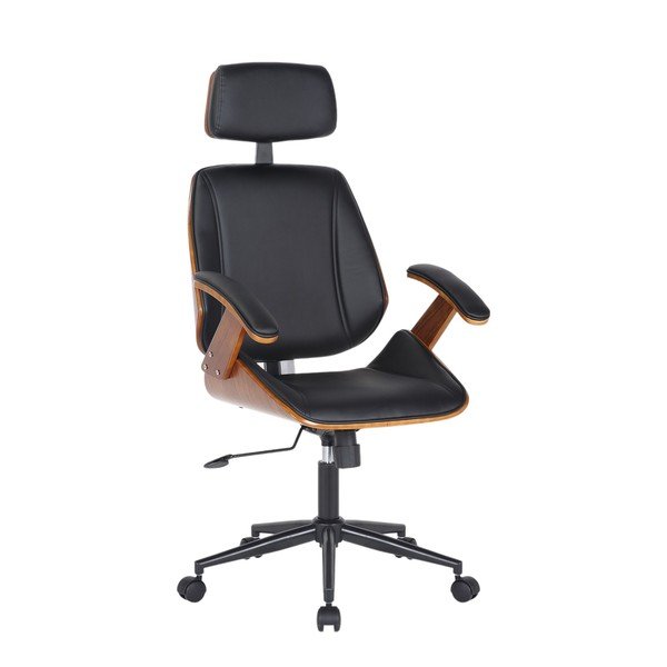 Crna uredska stolica od umjetne kože Visby – Tomasucci