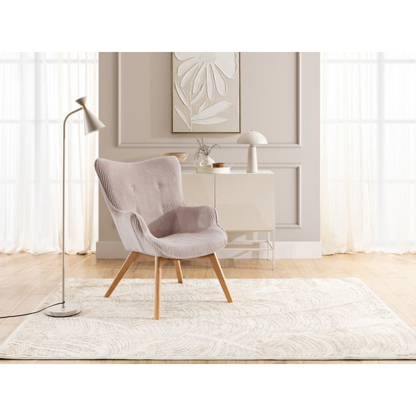 Svijetlo ružičasta fotelja od samta Niko – Ropez-image-4