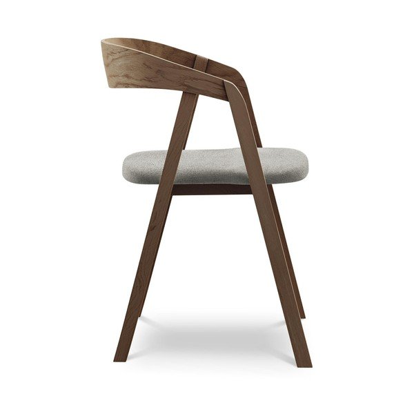 Svijetlo siva blagovaonska stolica od masivnog drveta Erika – Makamii-image-2