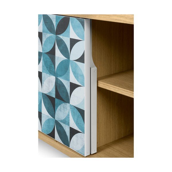 Mali hrastov TV stol s metalnim nogama TemaHome Dann Morocco-image-4