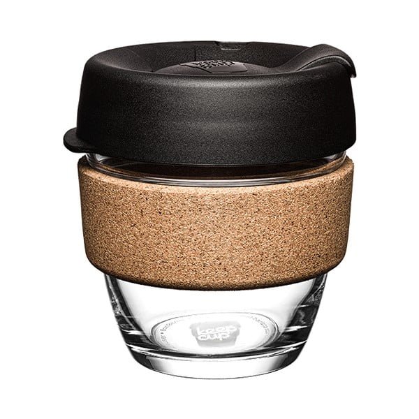 Crna/smeđa putna šalica 227 ml Brew Cork Black S – KeepCup