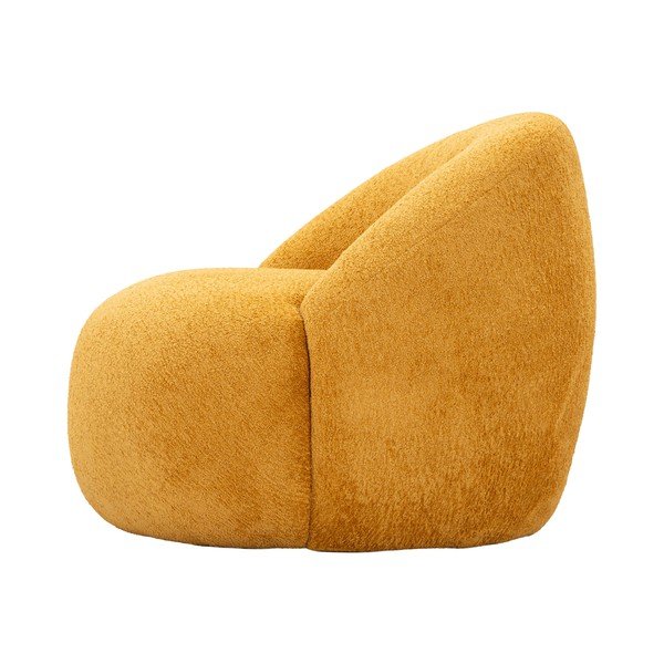 Senf žuta fotelja od bouclé tkanine Ginerva – Mauro Ferretti-image-4