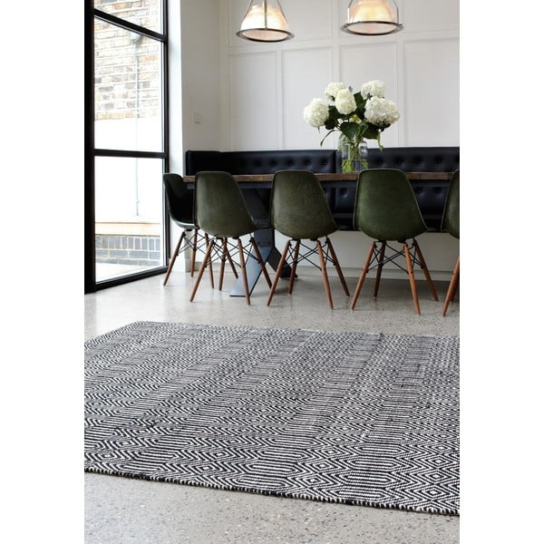 Crni vuneni tepih 160x230 cm Sloan – Asiatic Carpets-image-1