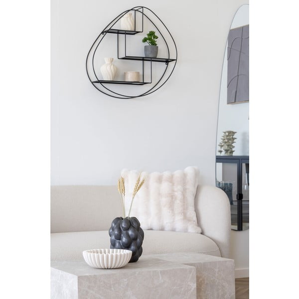 Crna metalna polica s više razina 60 cm Wrexham – House Nordic-image-1