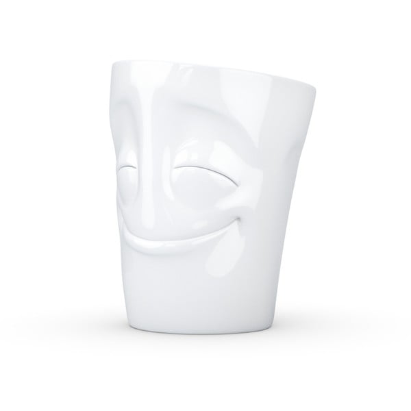 Bijela porculanska šalica s ručkom, zadovoljan, 58products, 350 ml-image-3