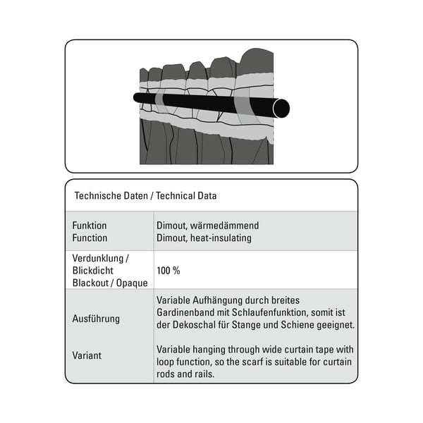 Bež zatamnjujuća/termo izolacijska zavjesa od jacquarda 140x245 cm Ornament – Sehlbach-image-2