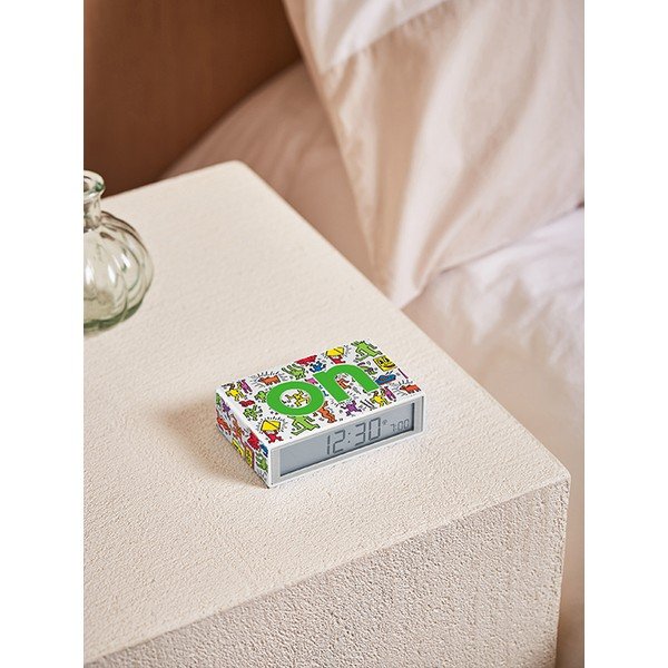 Digitalna/stolna budilica Flip+ Lexon x Keith Haring - Happy – Lexon-image-1