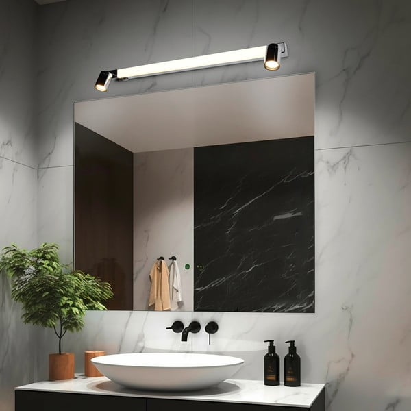 LED zidna lampa u sjajno srebrnoj boji Enrico – Trio-image-1