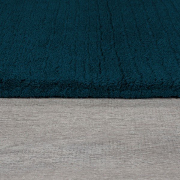 Tamno plavi ručno rađen vunen tepih 120x170 cm Textured Wool Border – Flair Rugs-image-1