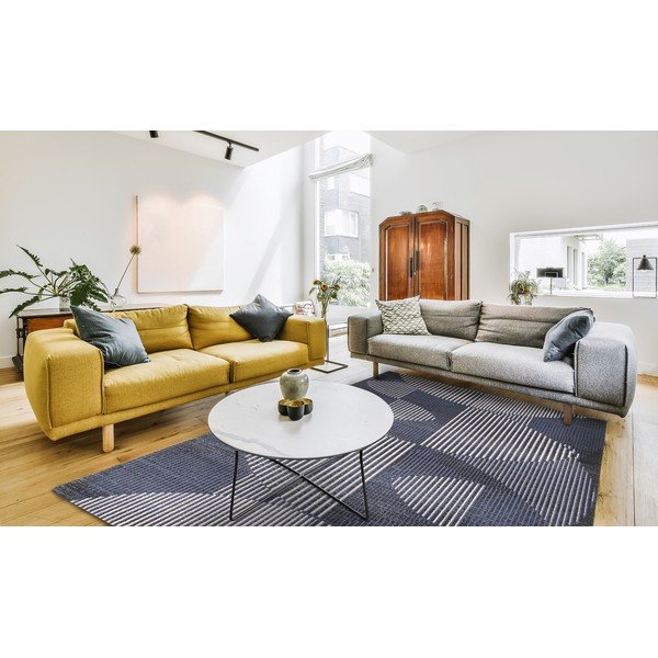 Tamno plavi vuneni tepih 200x300 cm Shades – Agnella-image-1