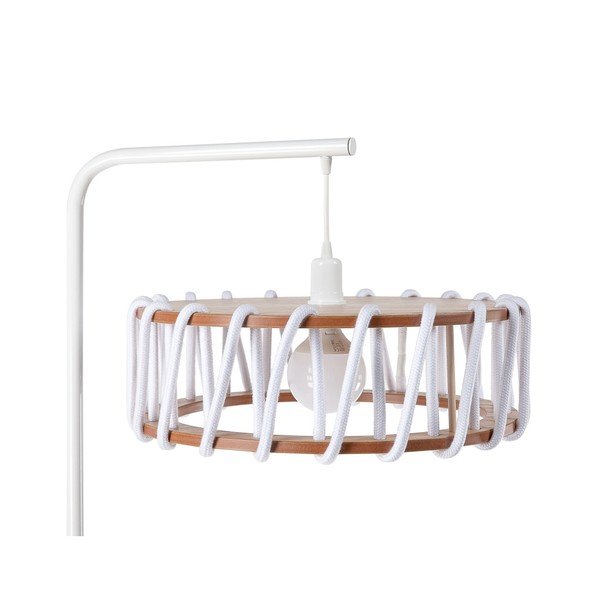 Podna lampa s bijelom konstrukcijom i velikim bijelim zaslonom EMKO Macaron-image-2