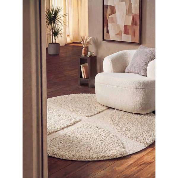 Krem ručno rađen okrugao tepih ø 160 cm Lambeth Jasper – Ted Baker-image-1