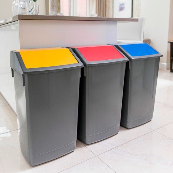 Set od 3 koša za razvrstavanje otpada Addis Recycle, 60 l-image-1