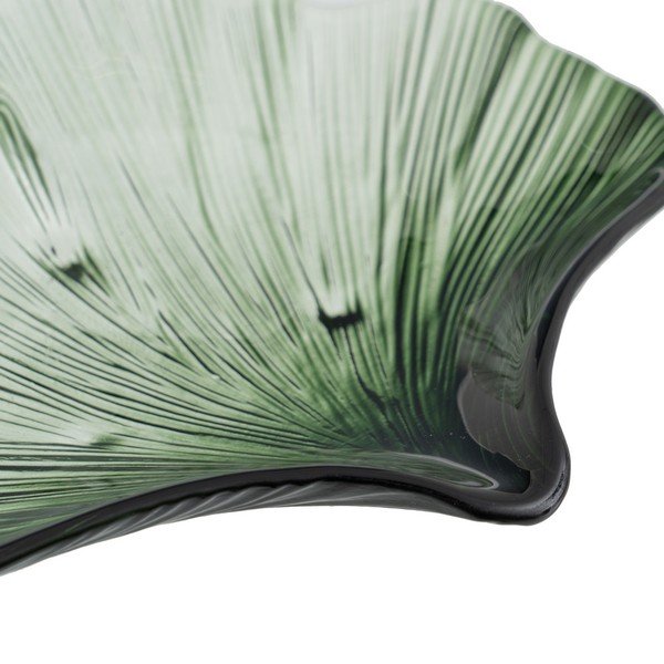 Stakleni ukrasni pladanj 16x17 cm Gingko – Ixia-image-1