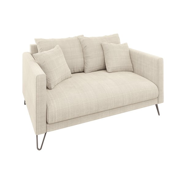 Krem sofa od šenila 140 cm Freya – Ropez