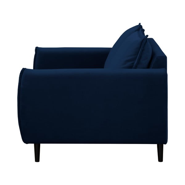 Tamno plava baršunasta sofa 138 cm Juli – Ropez-image-2