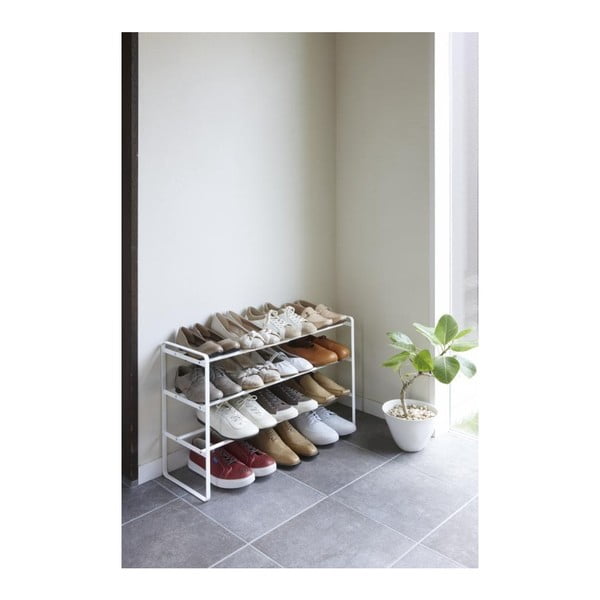 Bijele podesive police za cipele sa 3 etaže YAMAZAKI Maebashi-image-1