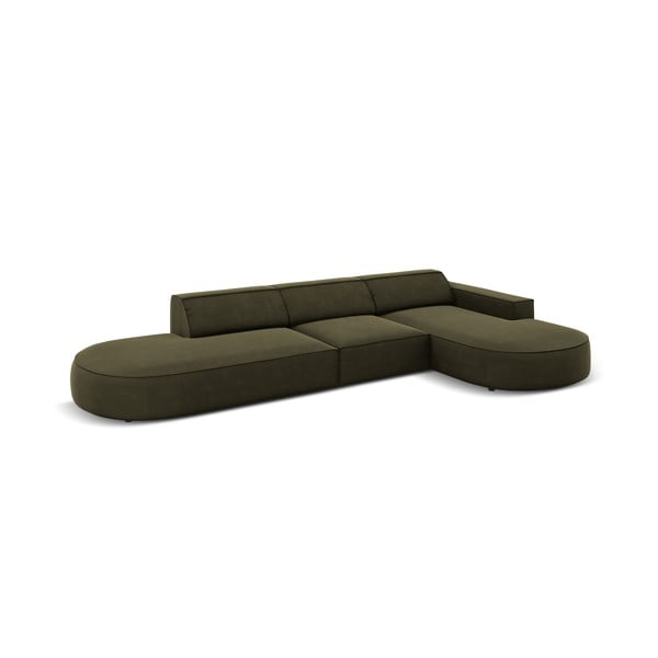 Zeleni baršunasti kutni kauč (desni kut) Jodie - Micadoni Home-image-4