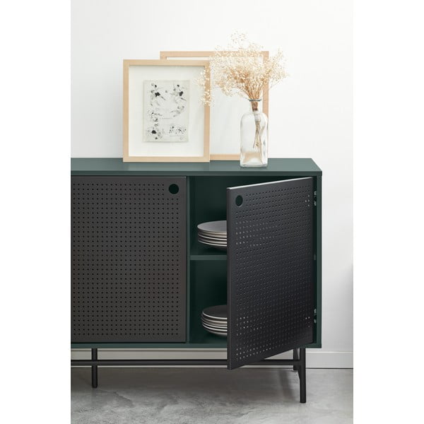 Crno-zelena komoda Teulat Punto, širina 150 cm-image-2