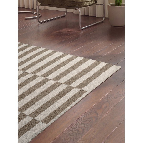 Bijeli/sivi obostrani/ručno rađen vunen tepih 160x230 cm Vika – Hanse Home-image-2