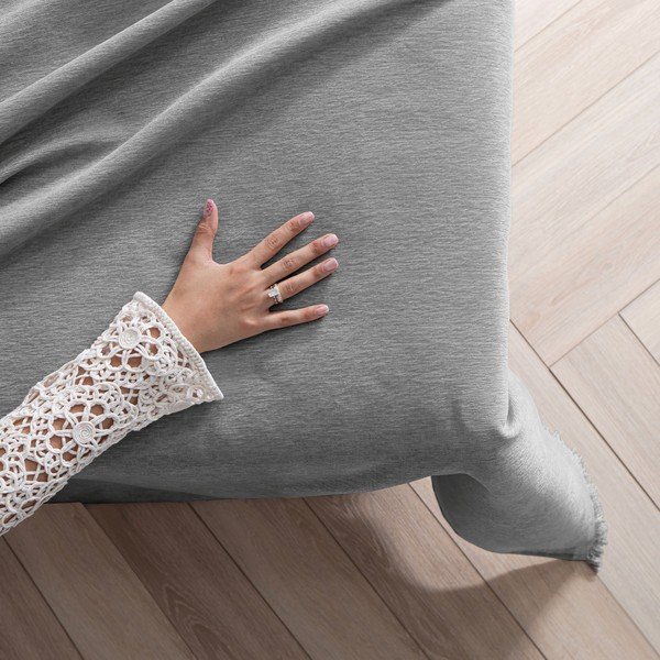 Sivi prekrivač od šenila 220x240 cm Talo – Filumi-image-1