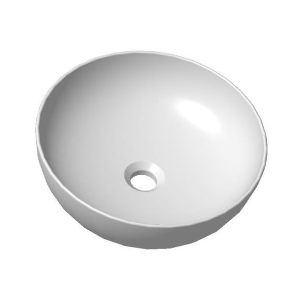Bijeli keramički okrugao umivaonik ø 40 cm Kleo – STOLKAR
