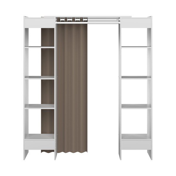 Bijeli/svjetlo smeđi otvoreni ormar 185x182 cm Tom – TemaHome-image-3